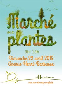 Marché aux plantes des Gratte-Ciel. Le dimanche 22 avril 2018 à Villeurbanne. Rhone.  09H00